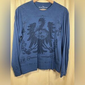 Marc Ecko blue long sleeve shirt XL
